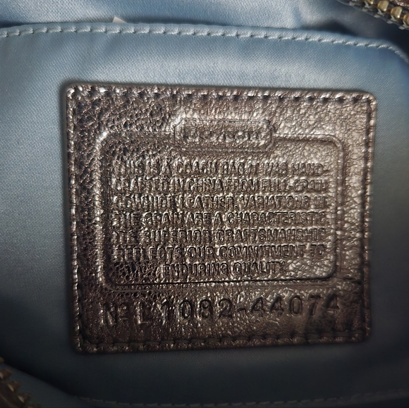 EUC Coach Julia Metallic Gunmetal Mini Satchel Bag - Picture 4 of 12